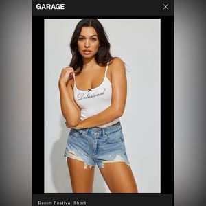 Garage Festival Jean Shorts. Waist 28/07